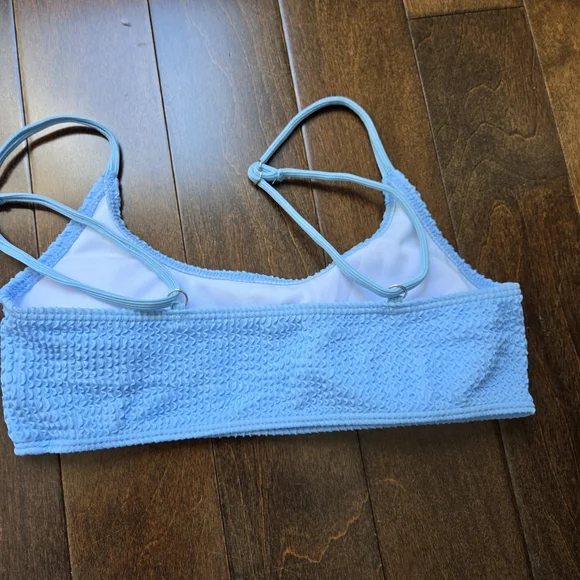 Powder Blue Ribbed Bikini Set - Picture 5 of 8